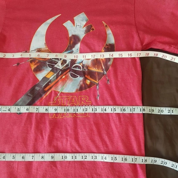 Stars Wars Mens T Shirt The Force Awakens Medium Logo Print Preppy Short Sleeve - Picture 11 of 12